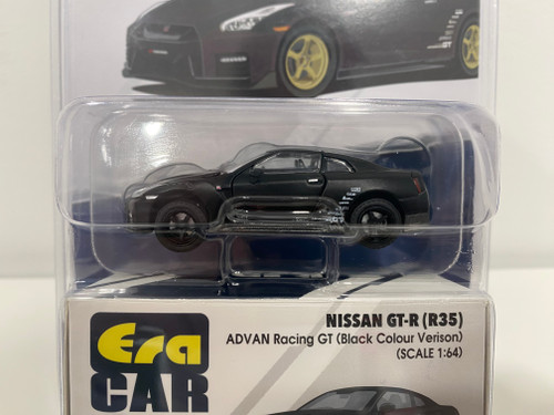 1/64 Era Car Nissan GT-R (R35) RHD (Matte Black with Black Wheels) "Advan Racing GT" Limited Edition Diecast Car Model