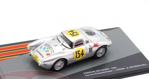 1/43 Altaya 1953 Porsche 550 Coupe #154 Carrera Panamericana Jaroslav Juhan Jaroslav Juhan, Antonio Asturias Hall Car Model