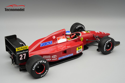 1/18 Tecnomodel 1992 Formula 1 Ferrari F92A 1992 Spain GP Driver: Jean Alesi Raining Race Limited Edition Car Model