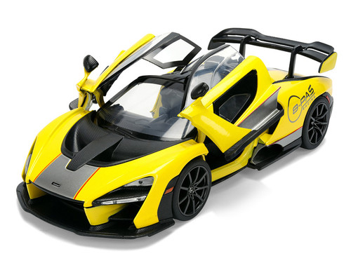 McLaren Senna "8-PAS Racing" Yellow Metallic with Black Top "Hyper-Spec" Series 1/24 Diecast Model Car by Jada