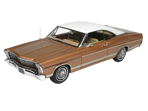 1967 Ford Galaxie Burnt Amber Metallic with White Top Limited Edition to 200 pieces Worldwide 1/43 Model Car by Goldvarg Collection