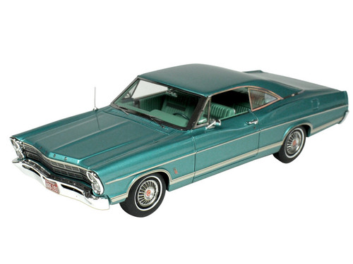 1967 Ford Galaxie Clearwater Aqua Metallic with Aqua Interior Limited Edition to 200 pieces Worldwide 1/43 Model Car by Goldvarg Collection