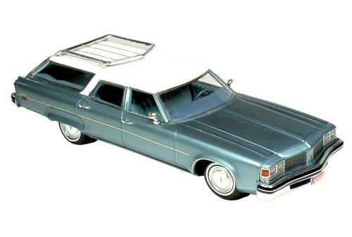 1976 Oldsmobile Custom Cruiser Light Blue Metallic with White Top and Blue Interior Limited Edition to 200 pieces Worldwide 1/43 Model Car by Goldvarg Collection