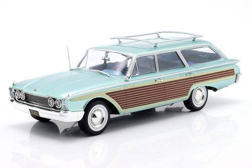 1/18 ModelCarGroup 1960 Ford LTD Country Squire (Light Blue Metallic) Diecast Car Model