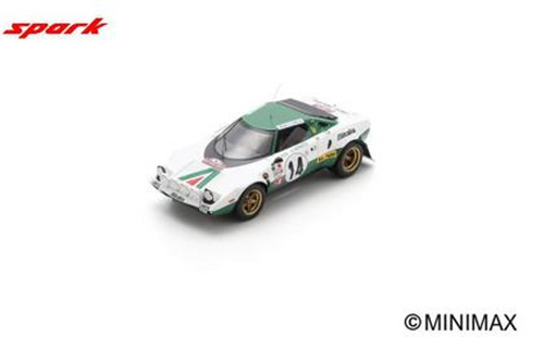 1/18 Spark Lancia Stratos No.14 Winner Monte Carlo Rally 1975 S. Munari - M. Mannucci Car Model
