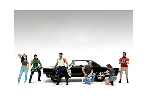 "Muscle Mechanics" 6 piece Figure Set for 1/24 Scale Models by American Diorama