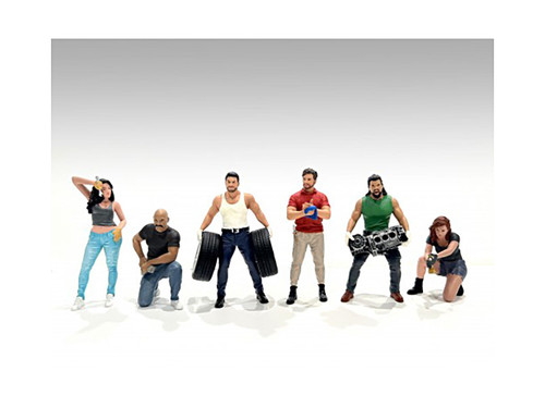 "Muscle Mechanics" 6 piece Figure Set for 1/24 Scale Models by American Diorama