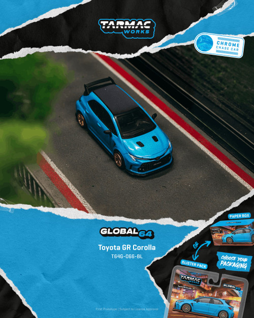 1/64 Hot Wheels 2023 Toyota GR Corolla RainX Diecast Car Model