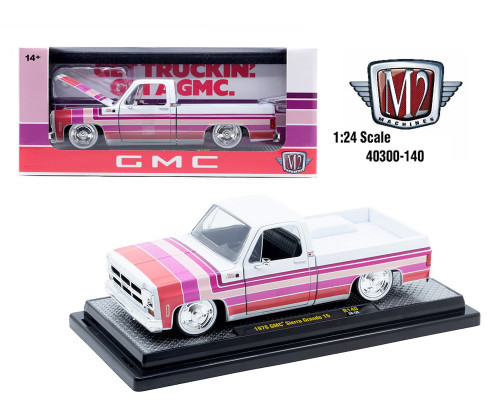 専用2 1/64 M2 Machines 1976 GMC Sierra Grande (Orange Slice) Diecast Car