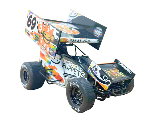 1/18 ACME Collector's Edition (2-Car Pack) Tyler Walker #69 "Puppets Powered" Sprint Car Diecast Car Model