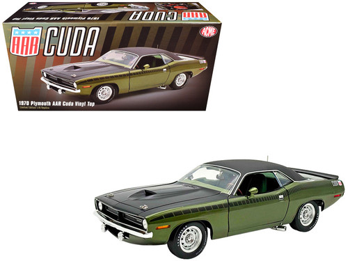 1/18 Auto World 1970 Plymouth AAR Cuda 340 6-Pack (Blue) Diecast