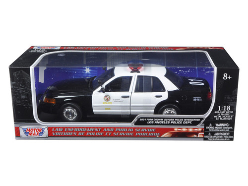 2001 Ford Crown Victoria Los Angeles Police Department LAPD Car 1/18 Diecast Car Model by Motormax