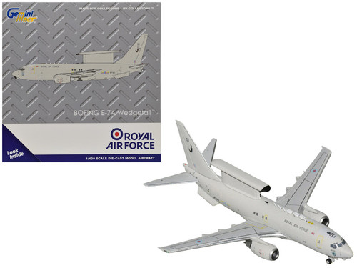 Boeing E-7A Wedgetail Aircraft "Royal Air Force" (WT001) Gray "Gemini Macs" Series 1/400 Diecast Model by GeminiJets