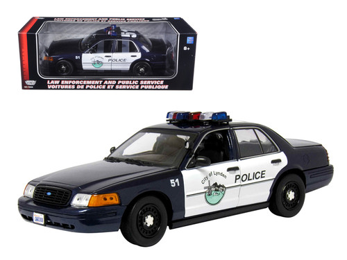 1/18 Motormax 2001 Ford Crown Victoria City of Lynden WA Police Car Diecast Car Model