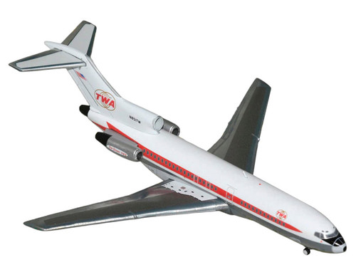 Boeing 727-100 Commercial Aircraft "Trans World Airlines" (N851TW) White with Red Stripes 1/400 Diecast Model by GeminiJets