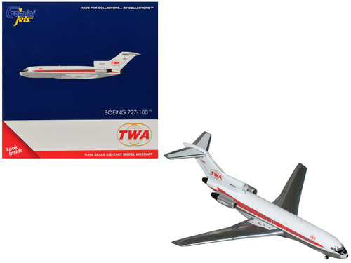 Boeing 727-100 Commercial Aircraft "Trans World Airlines" (N851TW) White with Red Stripes 1/400 Diecast Model by GeminiJets