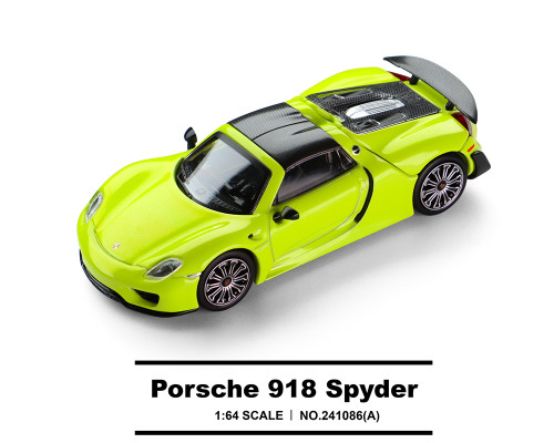 1/64 Trends Hobby Porsche 918 Spyder (Acid Green) Diecast Car