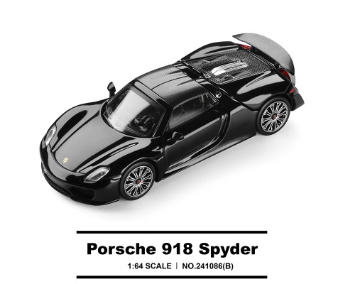 1/64 Trends Hobby Porsche 918 Spyder (Black) Diecast Car Model