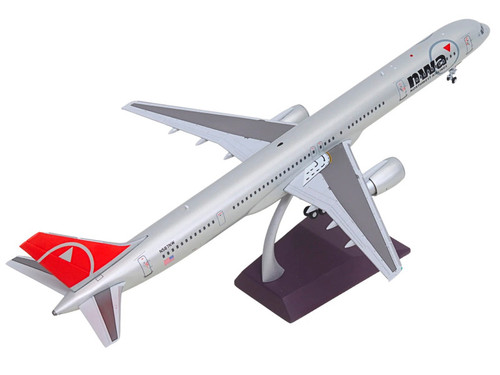 Boeing 757-300 Commercial Aircraft "Northwest Airlines" (N587NW) Silver with Red Tail "Gemini 200" Series 1/200 Diecast Model by GeminiJets