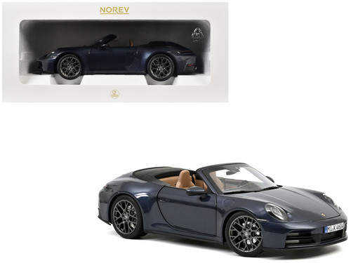 1/18 Norev 2024 Porsche 911 (992) Carrera S Cabriolet (Yachting Blue Metallic) Diecast Car Model