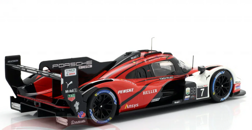 1/18 Ixo 2024 Porsche 963 #7 Winner 24h Daytona Porsche Penske Motorsports Dane Cameron, Felipe Nasr, Matt Campbell, Josef Newgarden Diecast Car Model