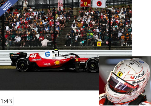 1/43 BBR 2026 Formula 1 Japanese GP Ferrari SF26 6th Place #44 Lewis Hamilton Car Model with Driver Figure
