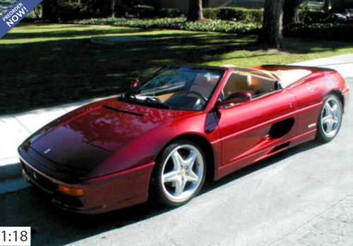 1/18 BBR Ferrari 355 F1 Spider Automatic Transmission (Fiorano Red with Beige Interior) Car Model
