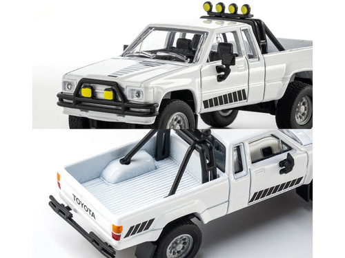 1/64 Majorette 1985 Toyota Hilux SR5 4×4 (White) Diecast Car Model