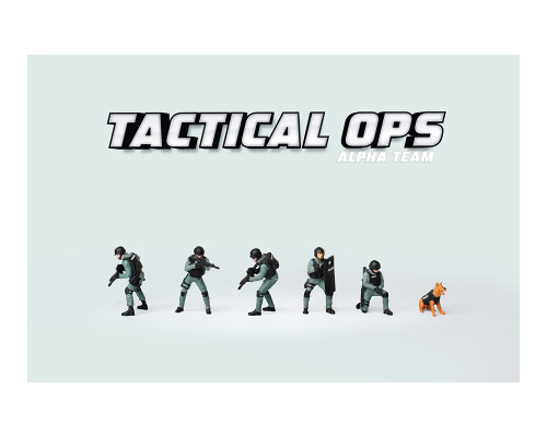 1/64 American Diorama Figures Tactical OPS Police Team Set