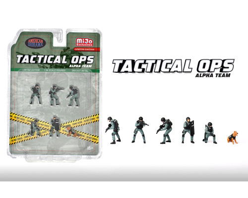 1/64 American Diorama Figures Tactical OPS Police Team Set