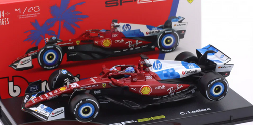 1/43 BBurago 2025 Formula 1 Charles Leclerc Ferrari SF-25 #16 7th Miami GP Car Model
