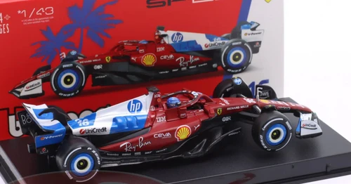 1/43 BBurago 2025 Formula 1 Charles Leclerc Ferrari SF-25 #16 7th Miami GP Car Model
