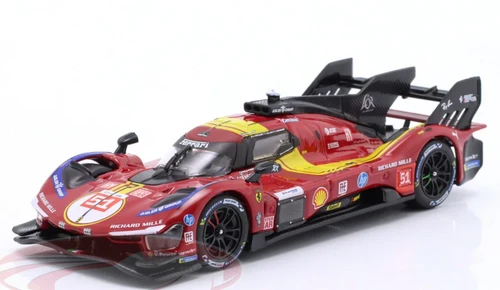 1/43 BBurago 2025 Ferrari 499P #51 3rd 24h LeMans Ferrari AF Corse Antonio Giovinazzi, Alessandro Pier Guidi, James Calado Car Model Standard Package