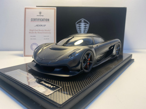 DAMAGED AS-IS 1/18 Frontiart Koenigsegg Jesko 7286 Carbon Black Car Model