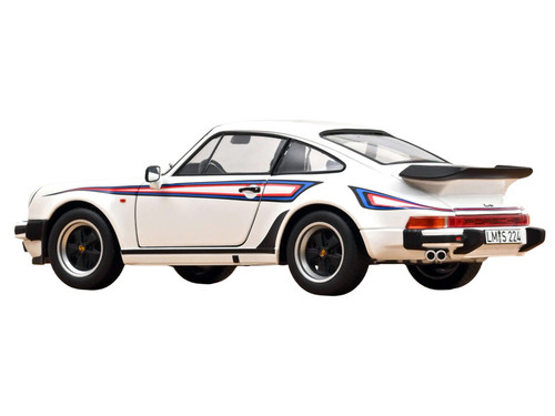 1980 Porsche 911 Turbo 3.3 White with Blue and Red Graphics 1/18 Diecast Model Car by Norev