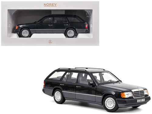 1990 Mercedes-Benz 300 DT-Model S124 Blue Black Metallic 1/18 Diecast Model Car by Norev