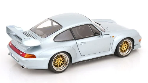 1/12 KK-Scale 1996 Porsche 911 (993) GT2 (Silver with BBS Wheels) Diecast Car Model