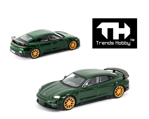 1/64 Trends Hobby Porsche Taycan Turbo GT (Green) Diecast Car