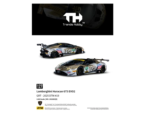 1/64 Trends Hobby 2025 Lamborghini Huracan GT3 EVO2 DTM 2025 #19 Diecast Car Model