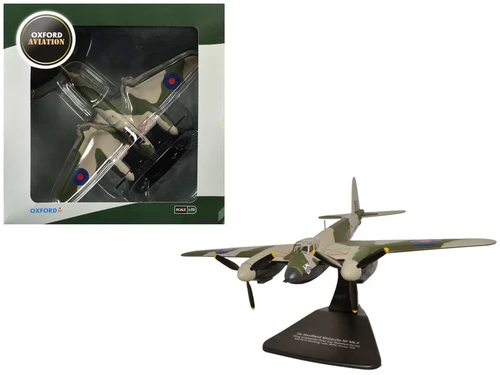 De Havilland Mosquito NF MKII Aircraft "Wing Commander Peter G. Wykeham-Barnes No. 23 Squadron Luqa Malta" (1943) Royal Air Force "Oxford Aviation" Series 1/72 Diecast Model Airplane by Oxford Diecast