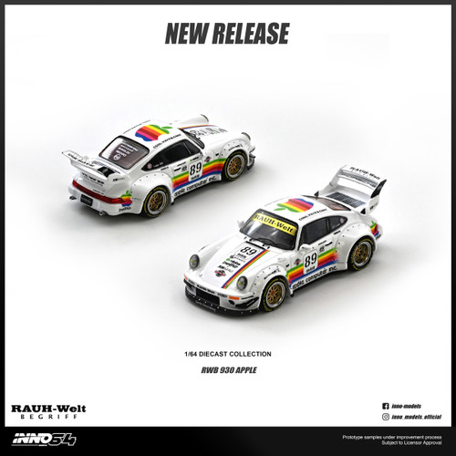 1/64 Inno Porsche 911 RWB 930 #89 Apple Livery Diecast Car Model