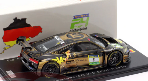 1/43 Spark 2025 Audi R8 LMS GT3 Evo #8 24h Nürburgring Juta Racing Alexey Veremenko, Vasilii Selivanov, Elia Erhart, Pierre Kaffer Car Model