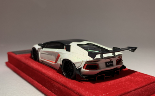 1/43 HH Model LB WORKS Lamgorghini Aventador 2.0 (Chrome Silver) Diecast Car Model Limited