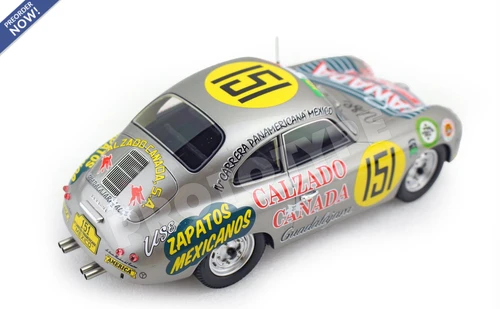 1/18 BBR 1954 Porsche 356A 4th Carrera Panamerica Canada Shoes #151 Car Model