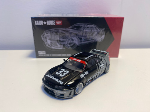 CHASE CAR 1/64 Kaido House Nissan Skyline GT-R (R33) Kaido Works ADVAN China Edition Diecast Car Model