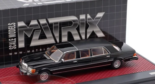 1/43 Matrix 1973-1980 Mercedes-Benz 450 SEL Stretch Limousine (Black) Car Model