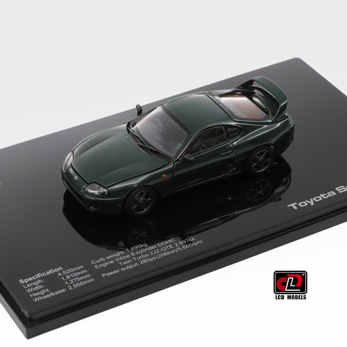1/18 LCD Toyota Supra A80 (Dark Green) Diecast Car Model