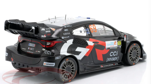 1/18 Ixo 2025 Toyota GR Yaris Rally1 #69 Winner Rallye Islas Canarias Toyota Gazoo Racing WRT Kalle Rovanperä, Jonne Halttunen Diecast Car Model
