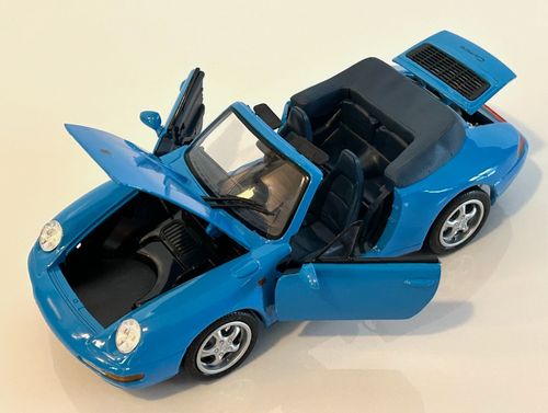 1/18 Maisto 1994 Porsche 911 Carrera Cabriolet (Blue) Diecast Car Model