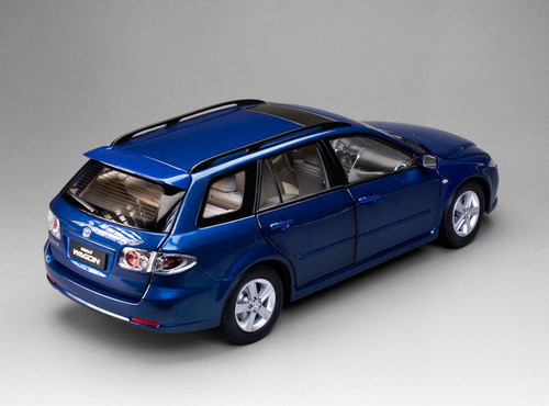 1/18 Sunstar Mazda 6 Wagon (Blue Metallic) Diecast Car Model